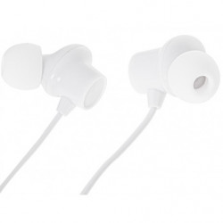 L-BRNO Słuchawki douszne z mikrofonem przewodowe Type-c białe