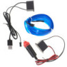 Oświetlenie ambientowe LED do samochodu / auta USB / 12V taśma 3m niebieska