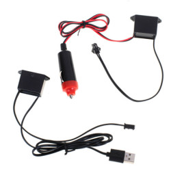 Oświetlenie ambientowe LED do samochodu / auta USB / 12V taśma 5m czerwona