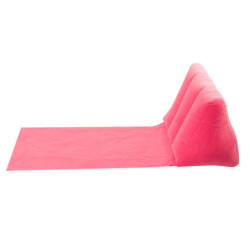 Mata plażowa leżak z oparciem dmuchany różowy