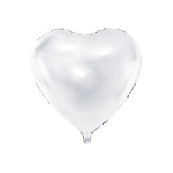 Balon foliowy Serce białe 45cm